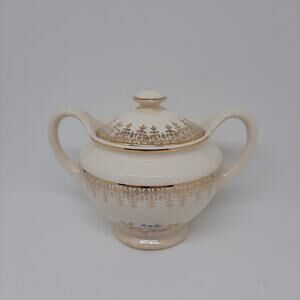 Universal Cambridge Camwood Ivory Sugar Dish with Lid
